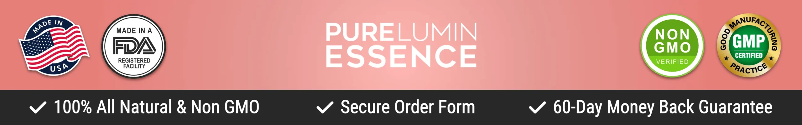 Pure Lumin Essence checkout banner