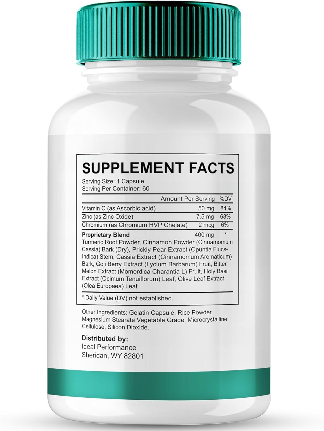 GlucoTrust Bites supplement facts label